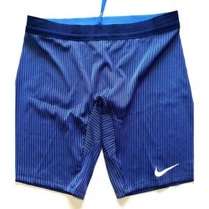 Nike Pro Elite Running Racing Track Tights Shorts Blue White XXL AO8487 RARE NEW